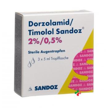Dorzolamid/timolol Sandoz 2/0.5% 3 X 5 ml Augentropfen